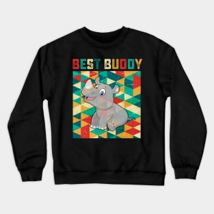 Best Buddy Rhinoceros Crewneck Sweatshirt